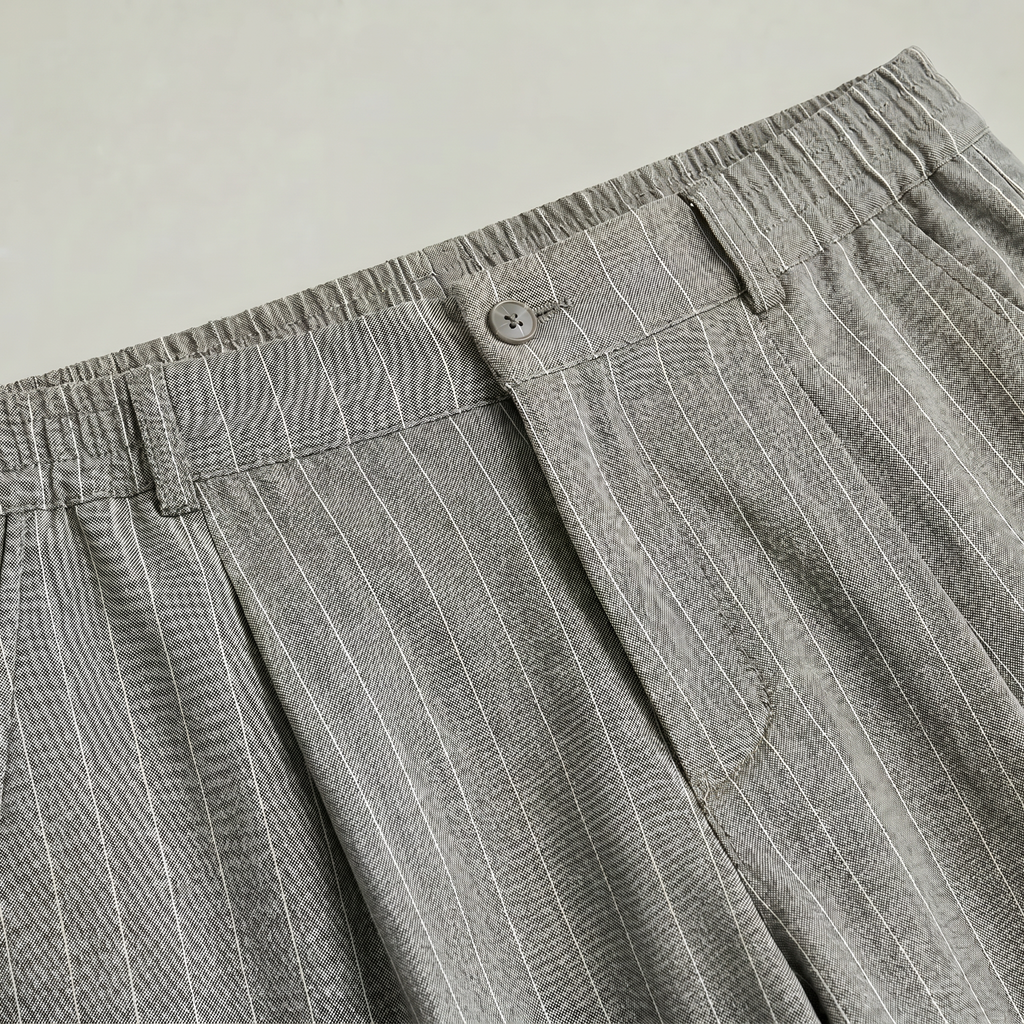 Men’s Pinstripe Wide-Leg Trousers