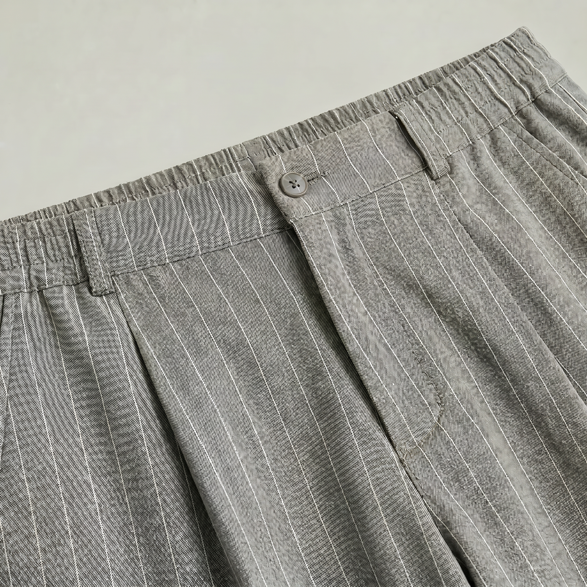 Men’s Pinstripe Wide-Leg Trousers
