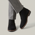 Men’s Lace-Up Ankle Boots - Round Toe Regular Fit