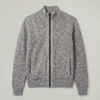 Men’s Full Zip Jacket- Stand Collar Long Sleeve Regular Fit