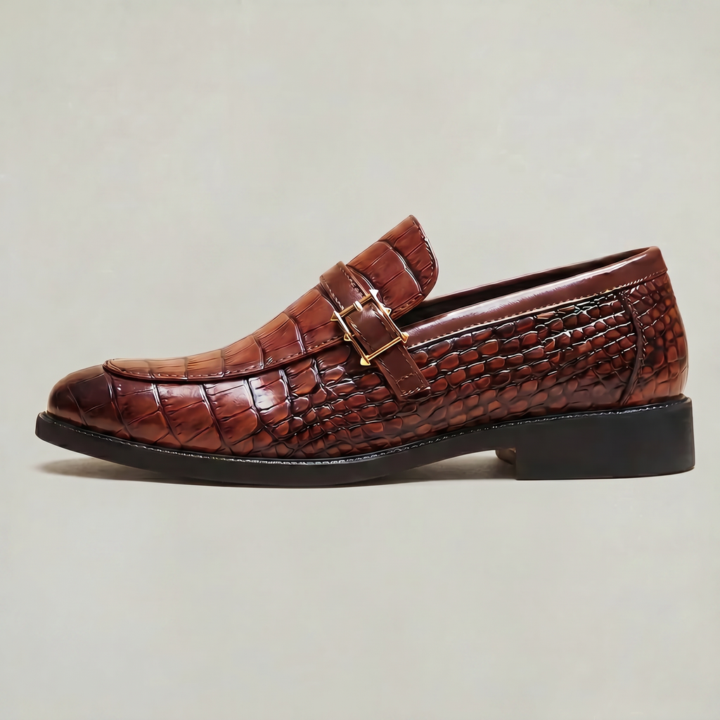 Men’s Buckle Loafers - Slip-On Dress Shoes Comfort Fit