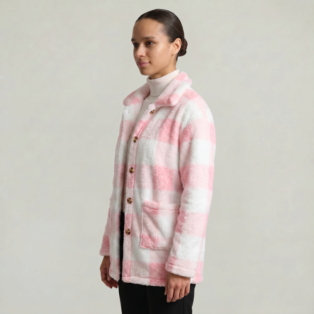 Women’s Plaid Jacket - Button Front Regular Fit