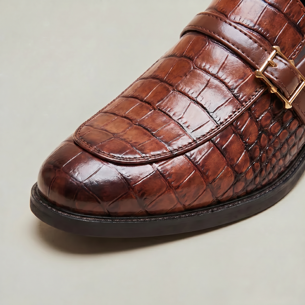 Men’s Buckle Loafers - Slip-On Dress Shoes Comfort Fit
