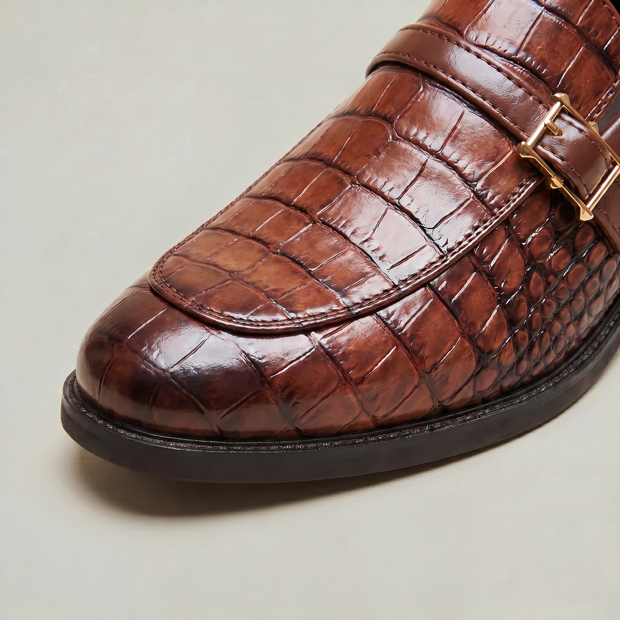 Men’s Buckle Loafers - Slip-On Dress Shoes Comfort Fit