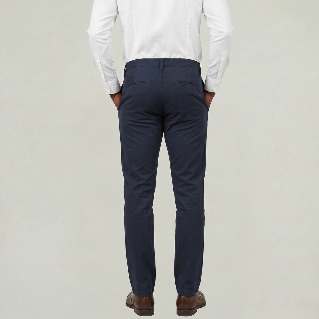 Men’s Cotton Stretch Chino Trousers - Straight Fit