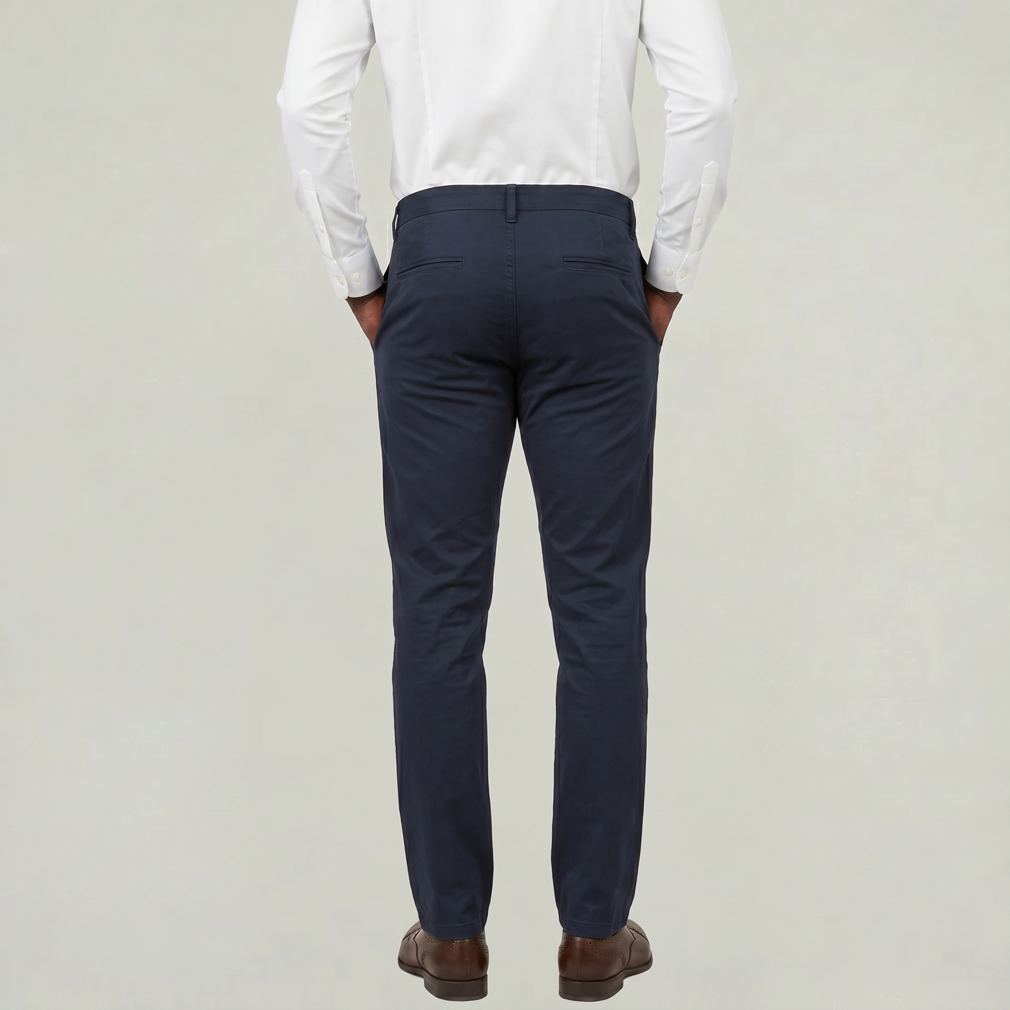 Men’s Cotton Stretch Chino Trousers - Straight Fit