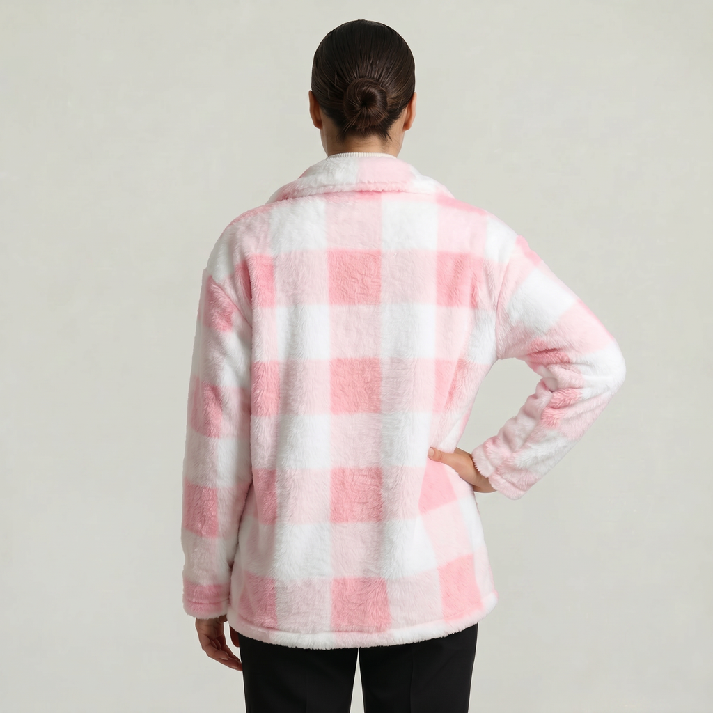 Women’s Plaid Jacket - Button Front Regular Fit