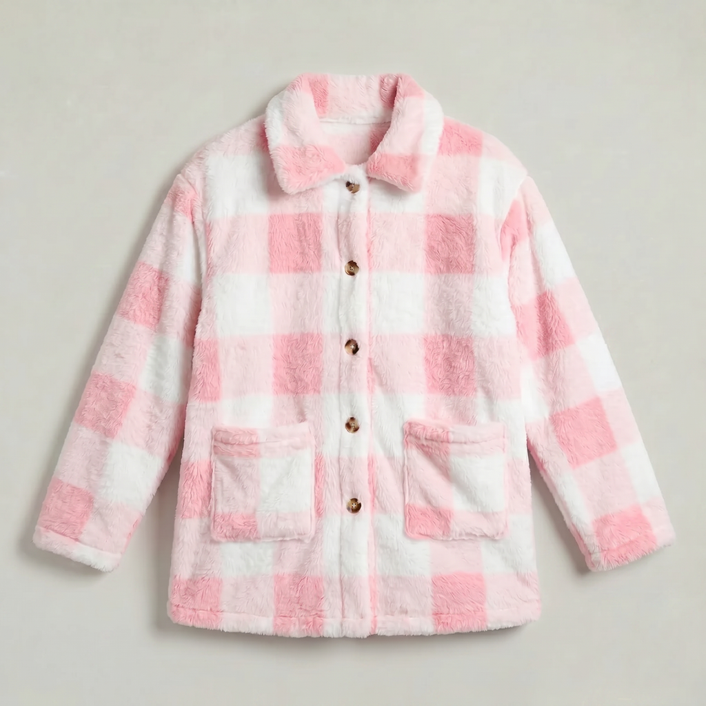 Women’s Plaid Jacket - Button Front Regular Fit
