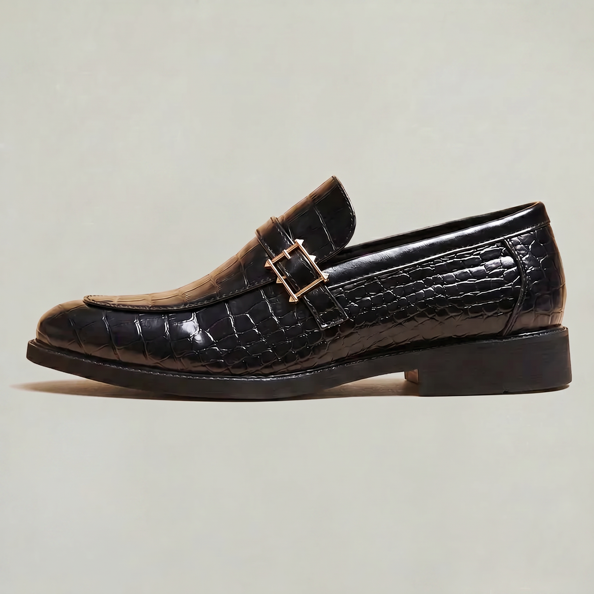 Men’s Buckle Loafers - Slip-On Dress Shoes Comfort Fit