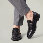 Men’s Buckle Loafers - Slip-On Dress Shoes Comfort Fit