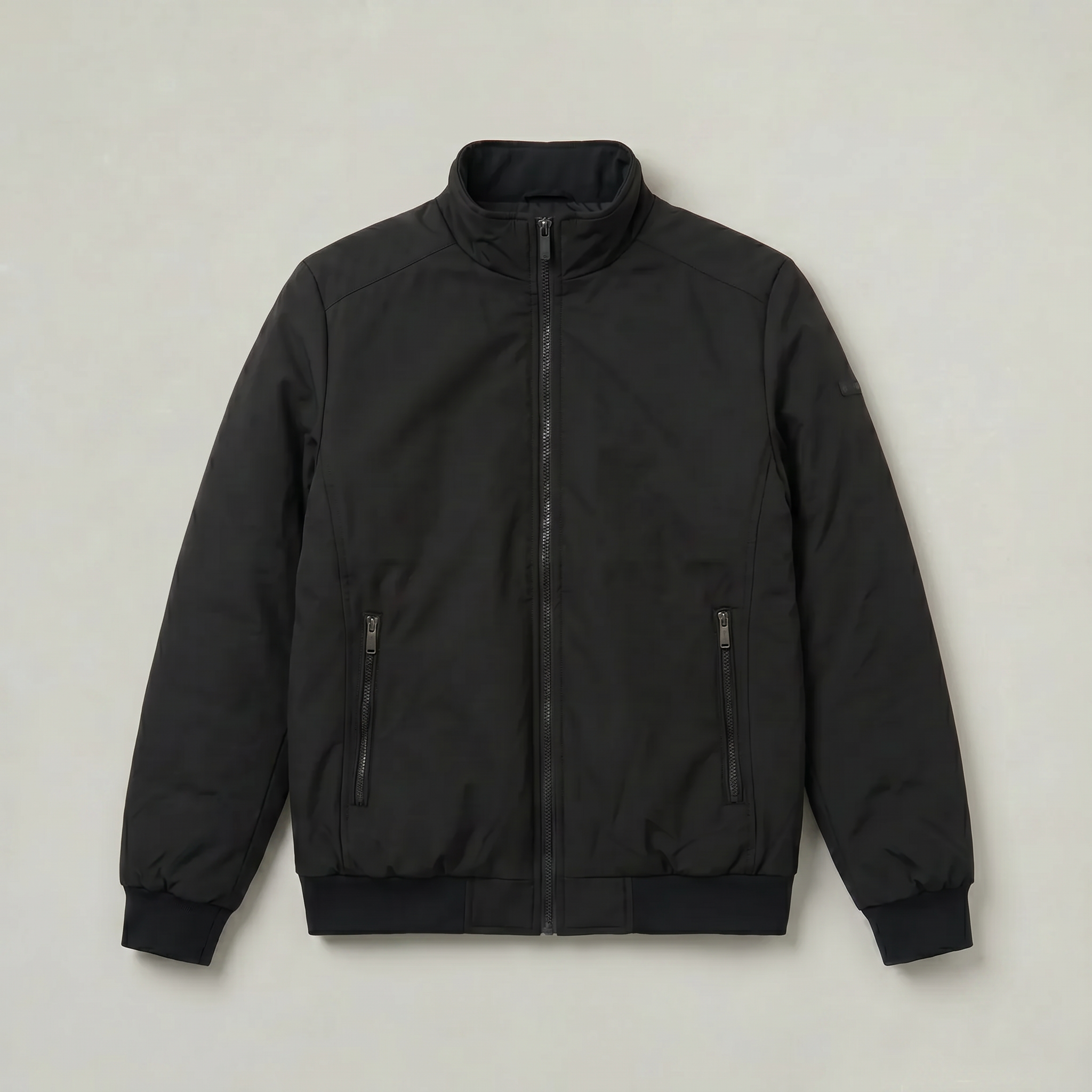 Men’s Full Zip Padded Coat - Stand Collar Regular Fit