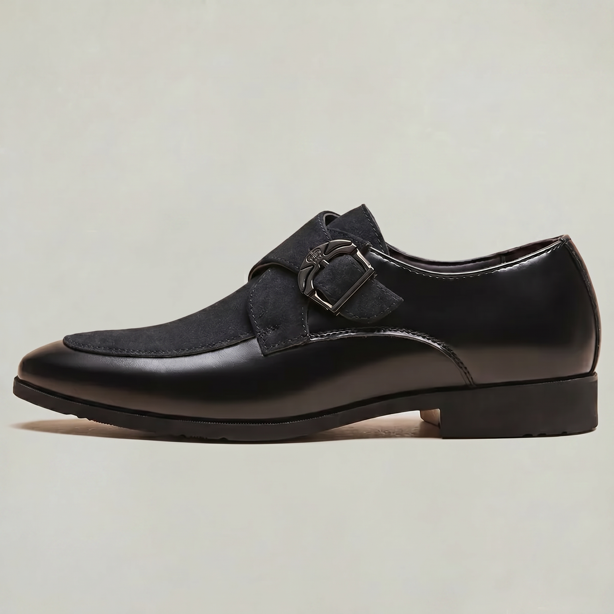 Men’s Monk Strap Dress Shoes - Slip-On Pointed-Toe Shoes
