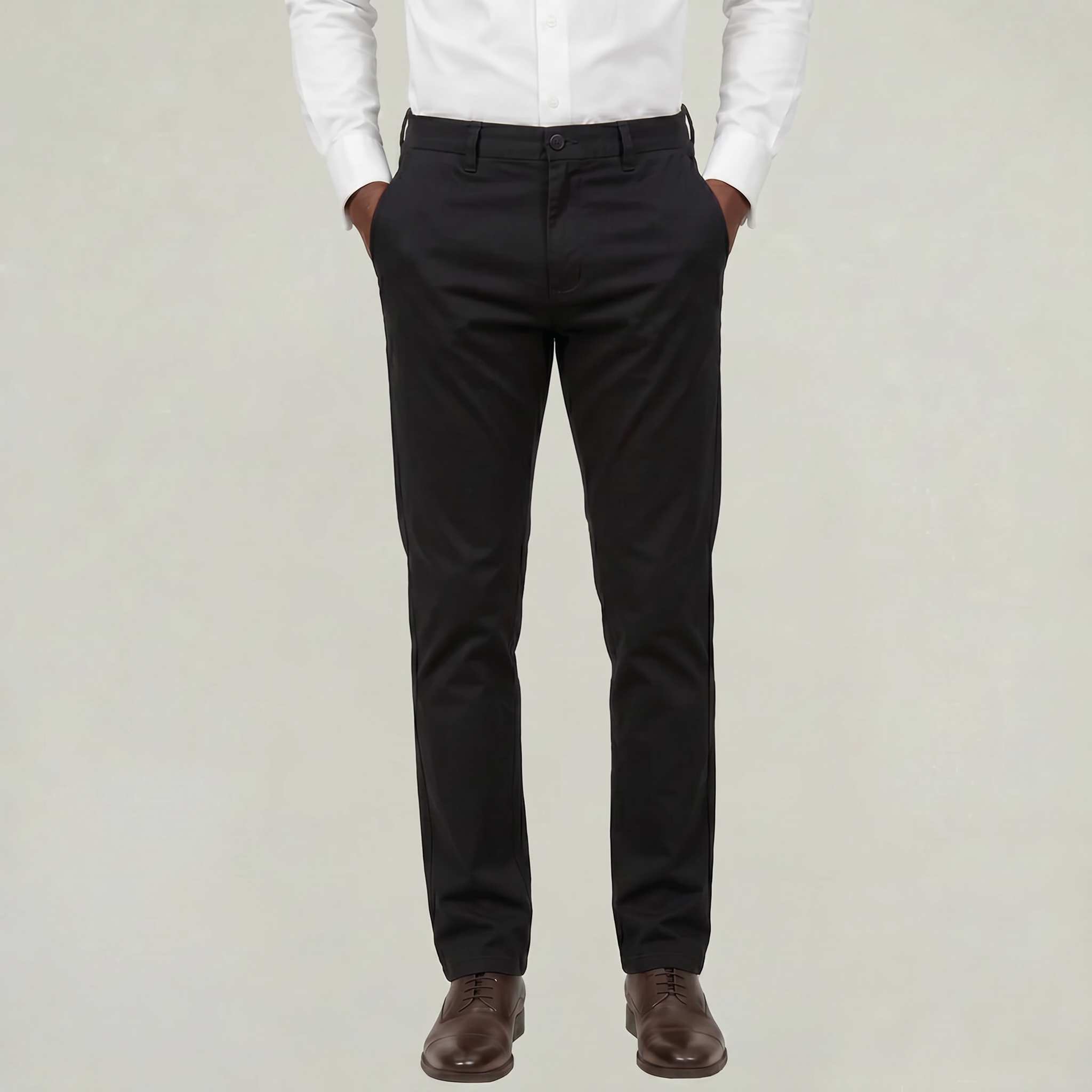 Men’s Cotton Stretch Chino Trousers - Straight Fit