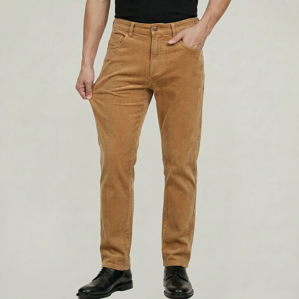 Men’s Corduroy Pants - Slim Fit Straight Leg