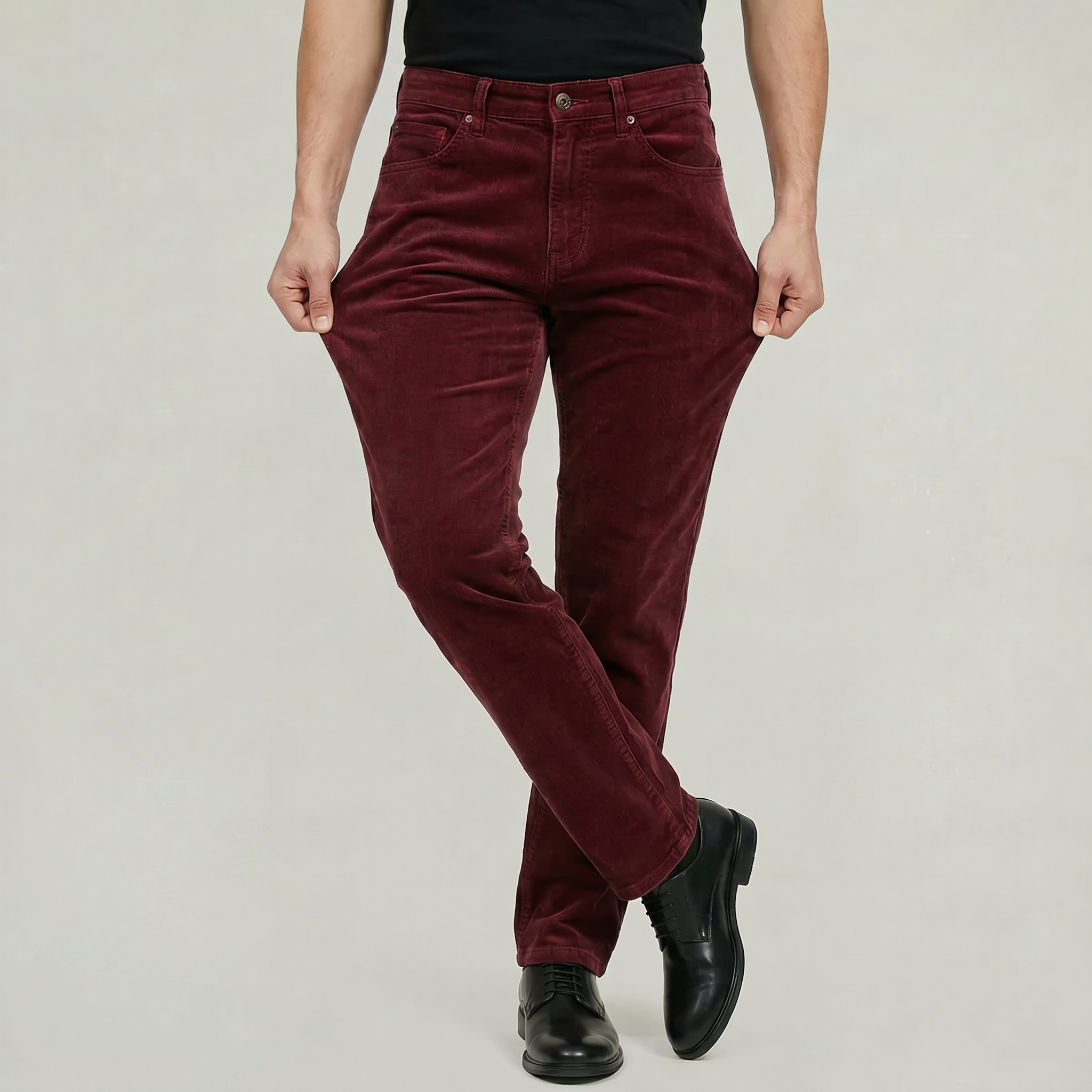 Men’s Corduroy Pants - Slim Fit Straight Leg