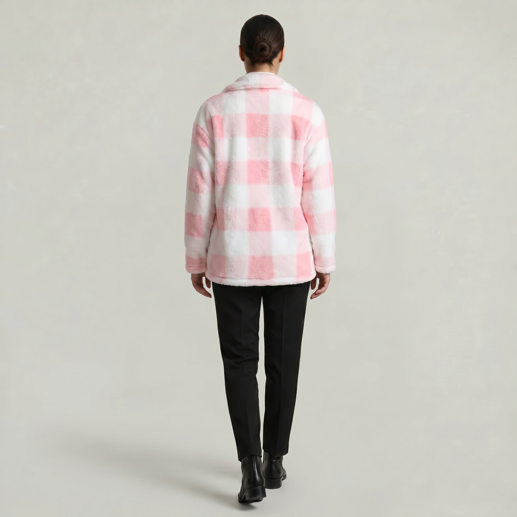 Women’s Plaid Jacket - Button Front Regular Fit