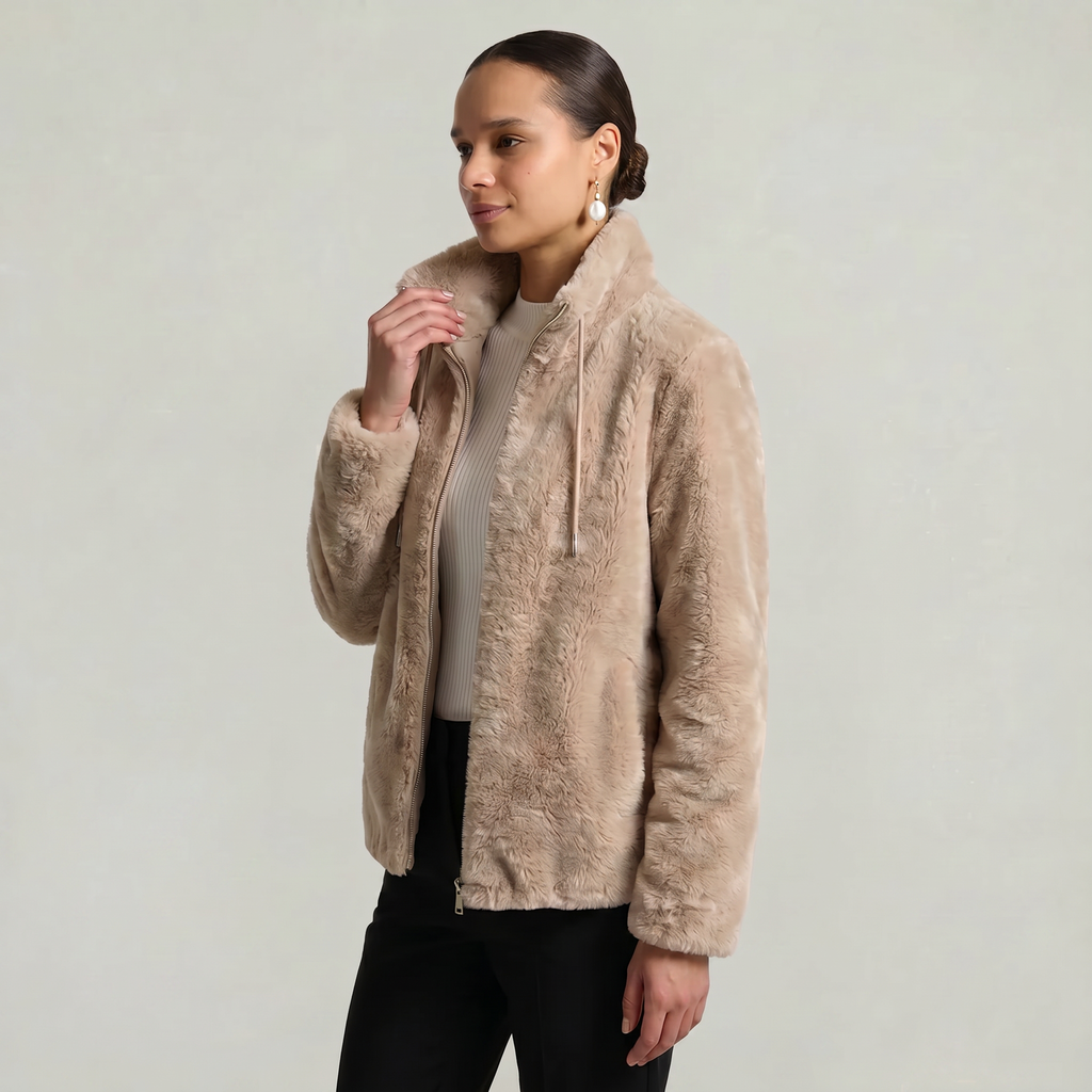 Women’s Stand-Up Collar Jacket - Zip Front Regular Fit