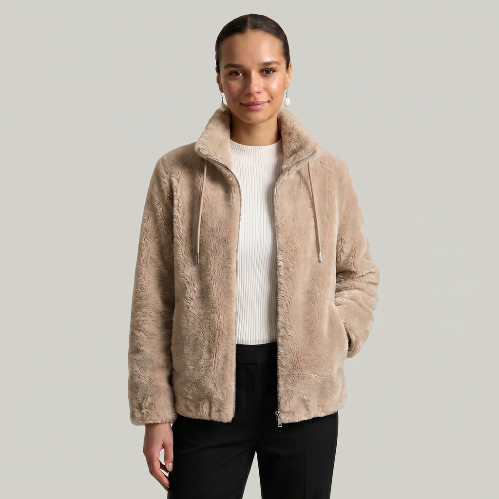 Women’s Stand-Up Collar Jacket - Zip Front Regular Fit