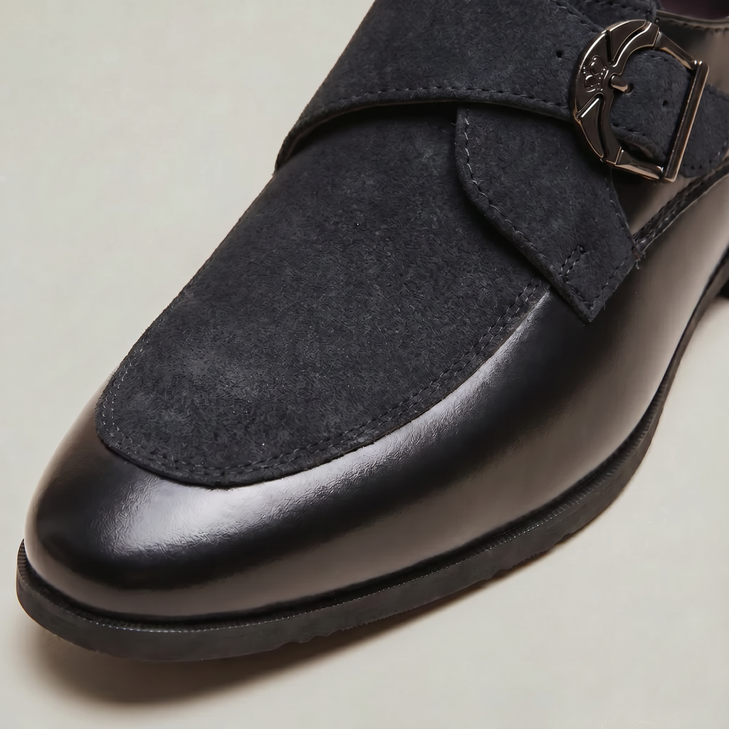 Men’s Monk Strap Dress Shoes - Slip-On Pointed-Toe Shoes