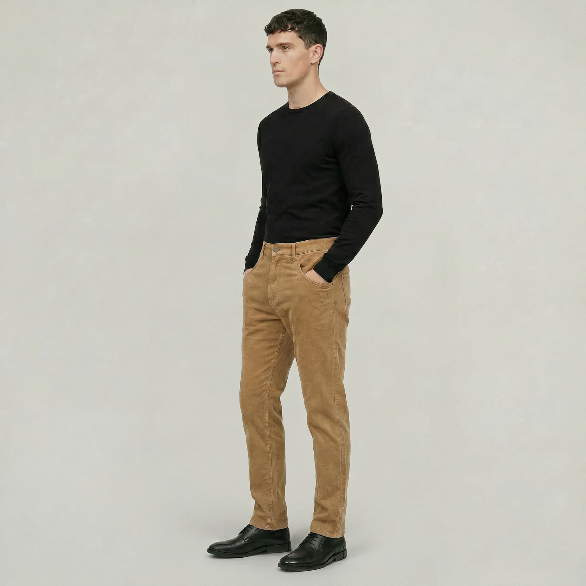 Men’s Corduroy Pants - Slim Fit Straight Leg