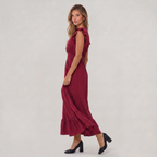 Women’s Ruffle Sleeve Wrap Maxi Dress