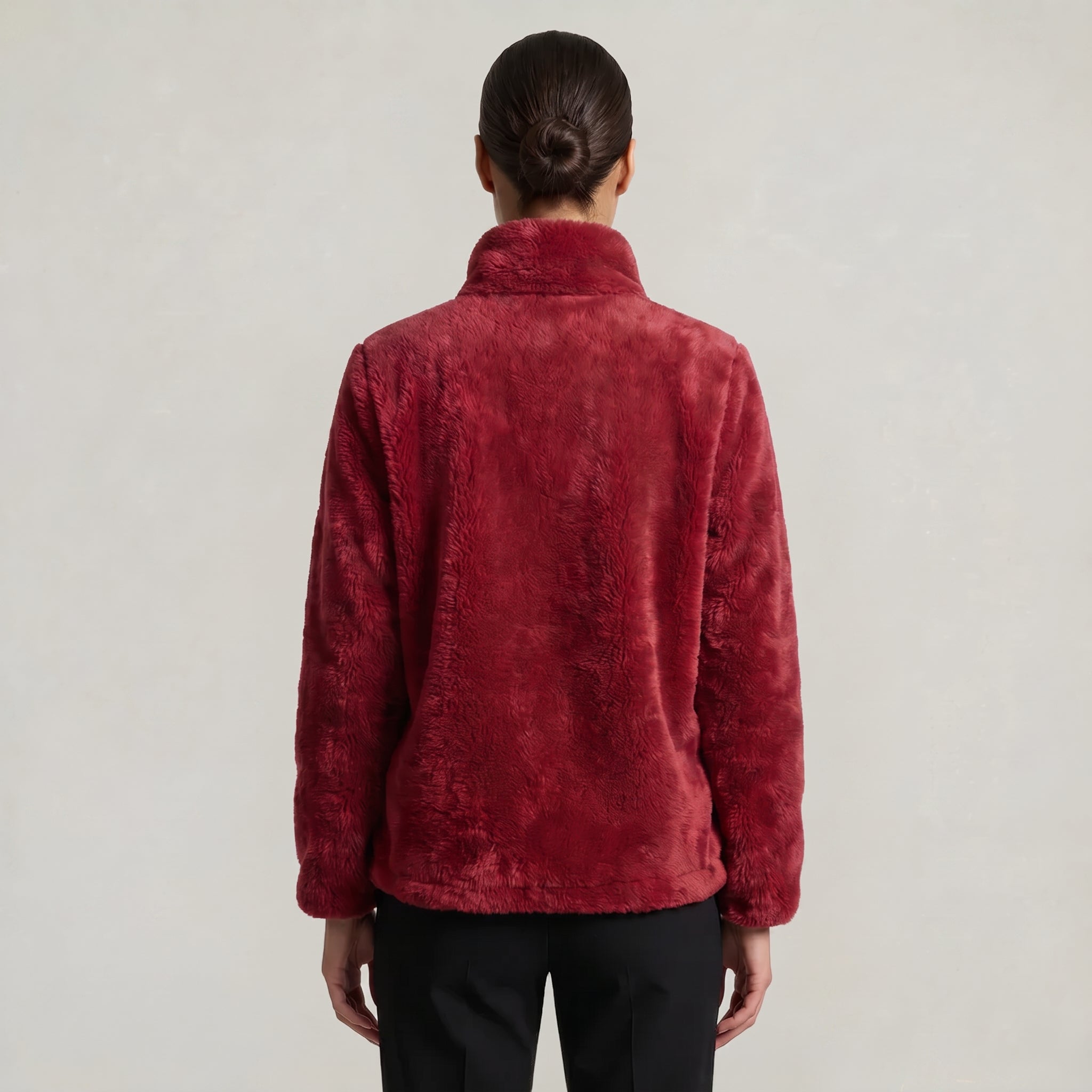 Women’s Stand-Up Collar Jacket - Zip Front Regular Fit