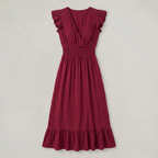 Women’s Ruffle Sleeve Wrap Maxi Dress