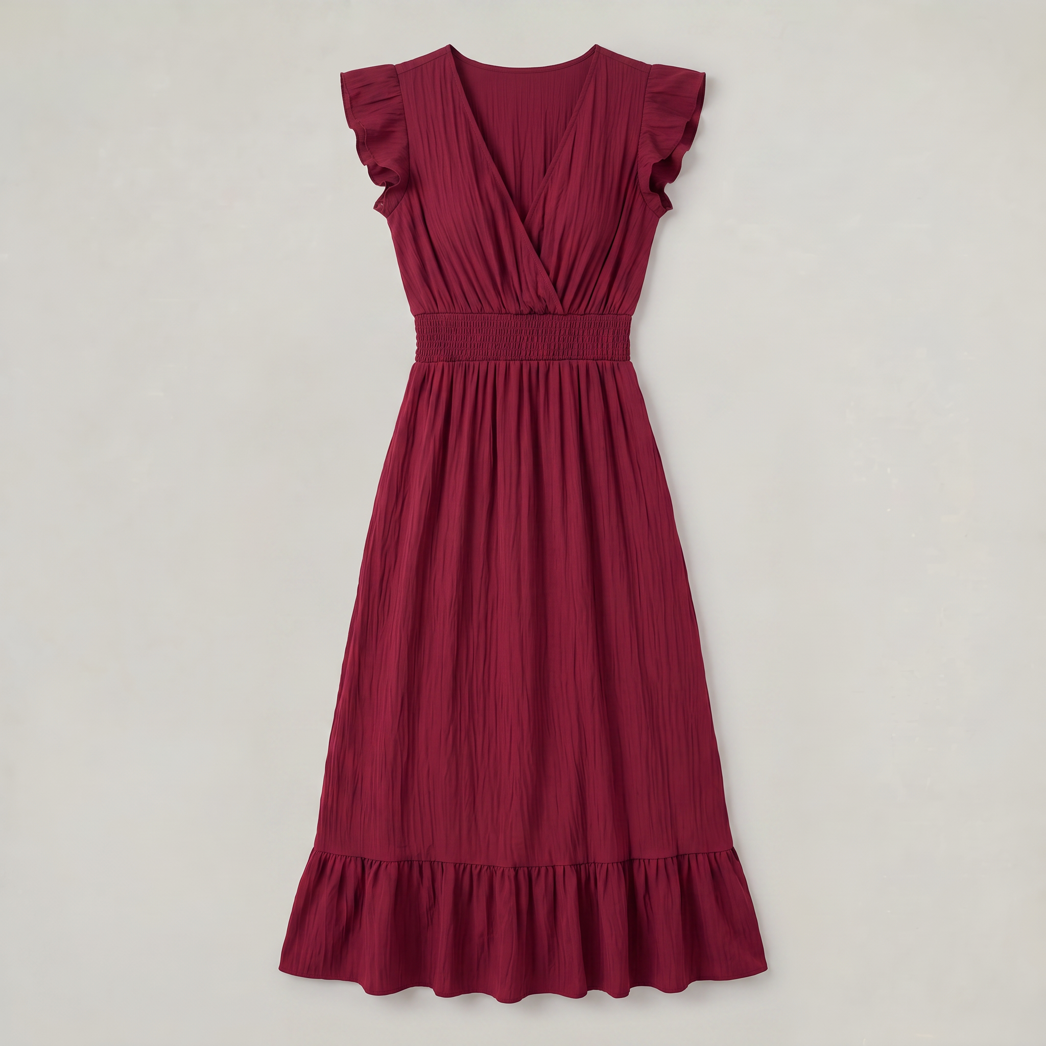 Women’s Ruffle Sleeve Wrap Maxi Dress