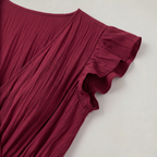 Women’s Ruffle Sleeve Wrap Maxi Dress