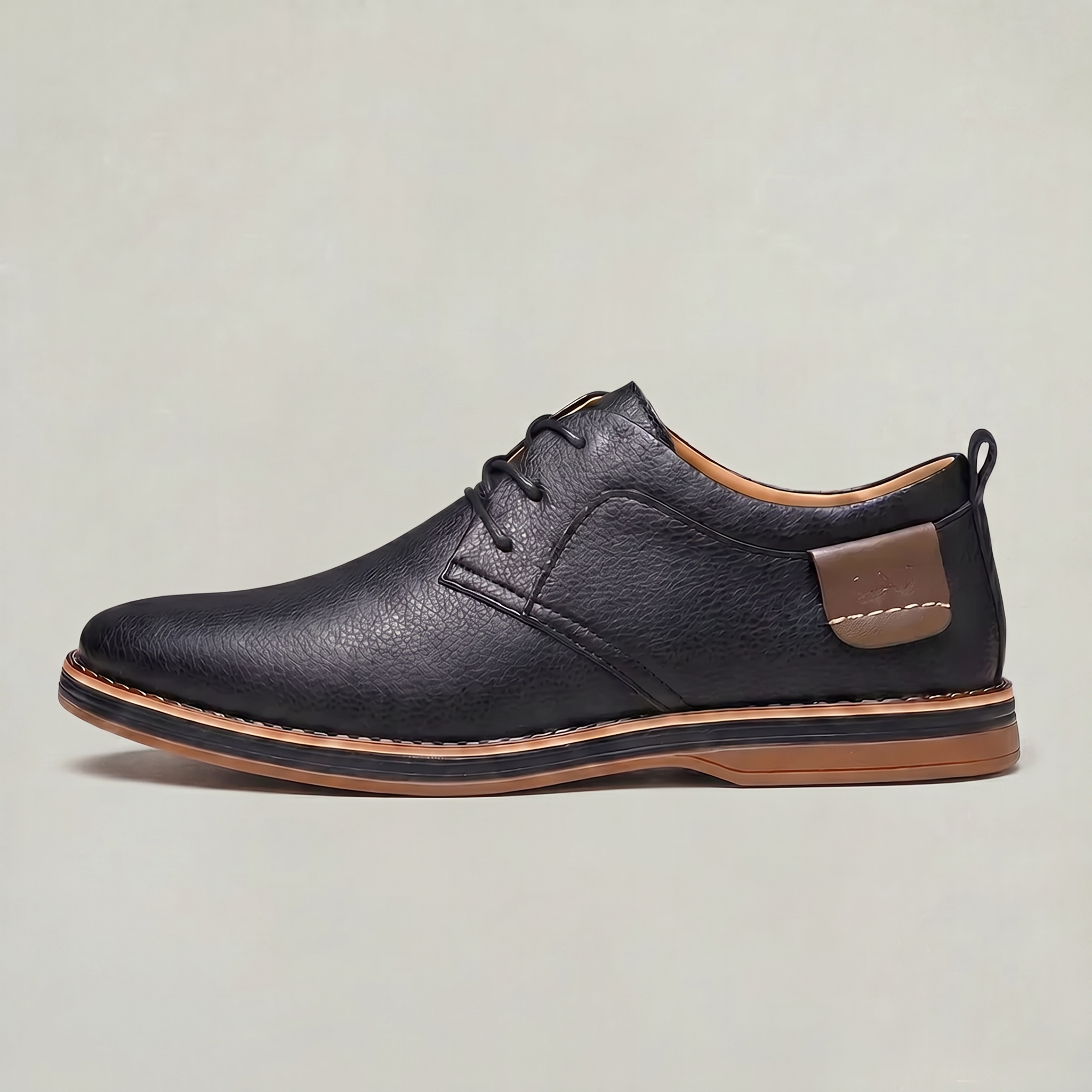 Men’s Lace-Up Textured Dress Shoes - Comfort Fit