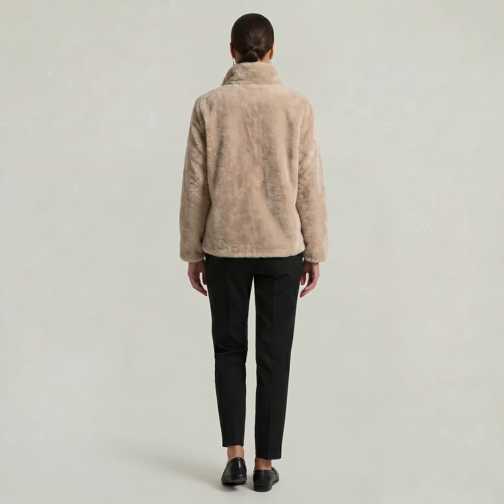 Women’s Stand-Up Collar Jacket - Zip Front Regular Fit