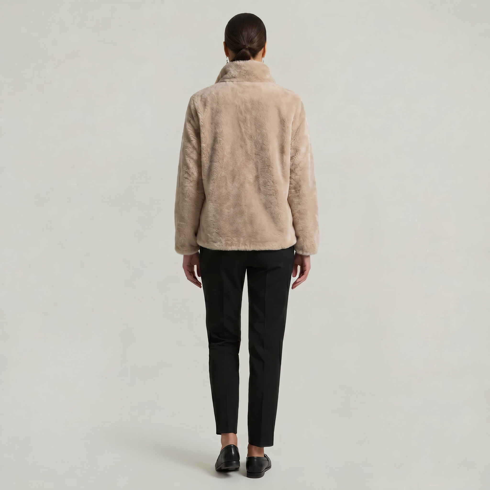 Women’s Stand-Up Collar Jacket - Zip Front Regular Fit