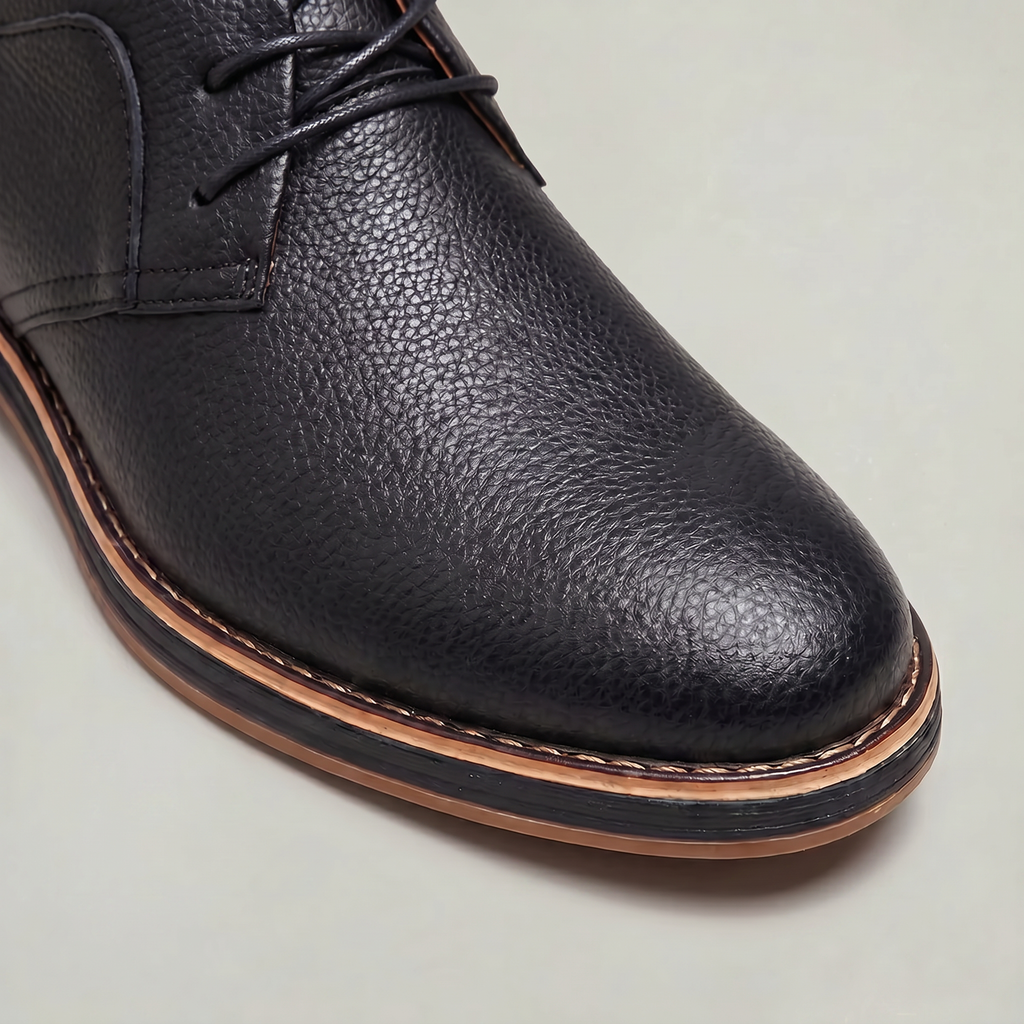 Men’s Lace-Up Textured Dress Shoes - Comfort Fit