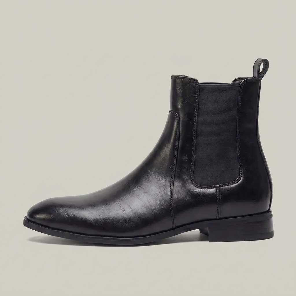 Men’s Chelsea Boots - Slip-On Leather Ankle Fit