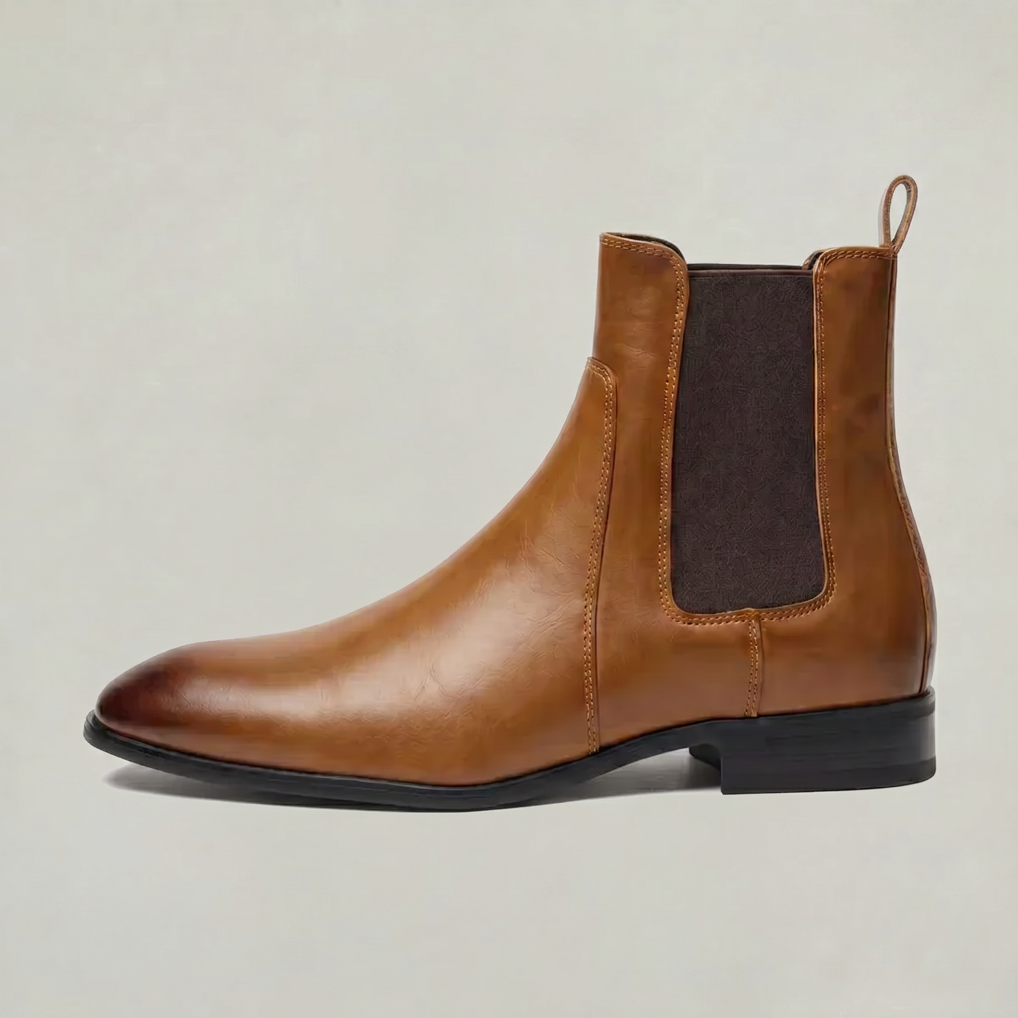 Men’s Chelsea Boots - Slip-On Leather Ankle Fit