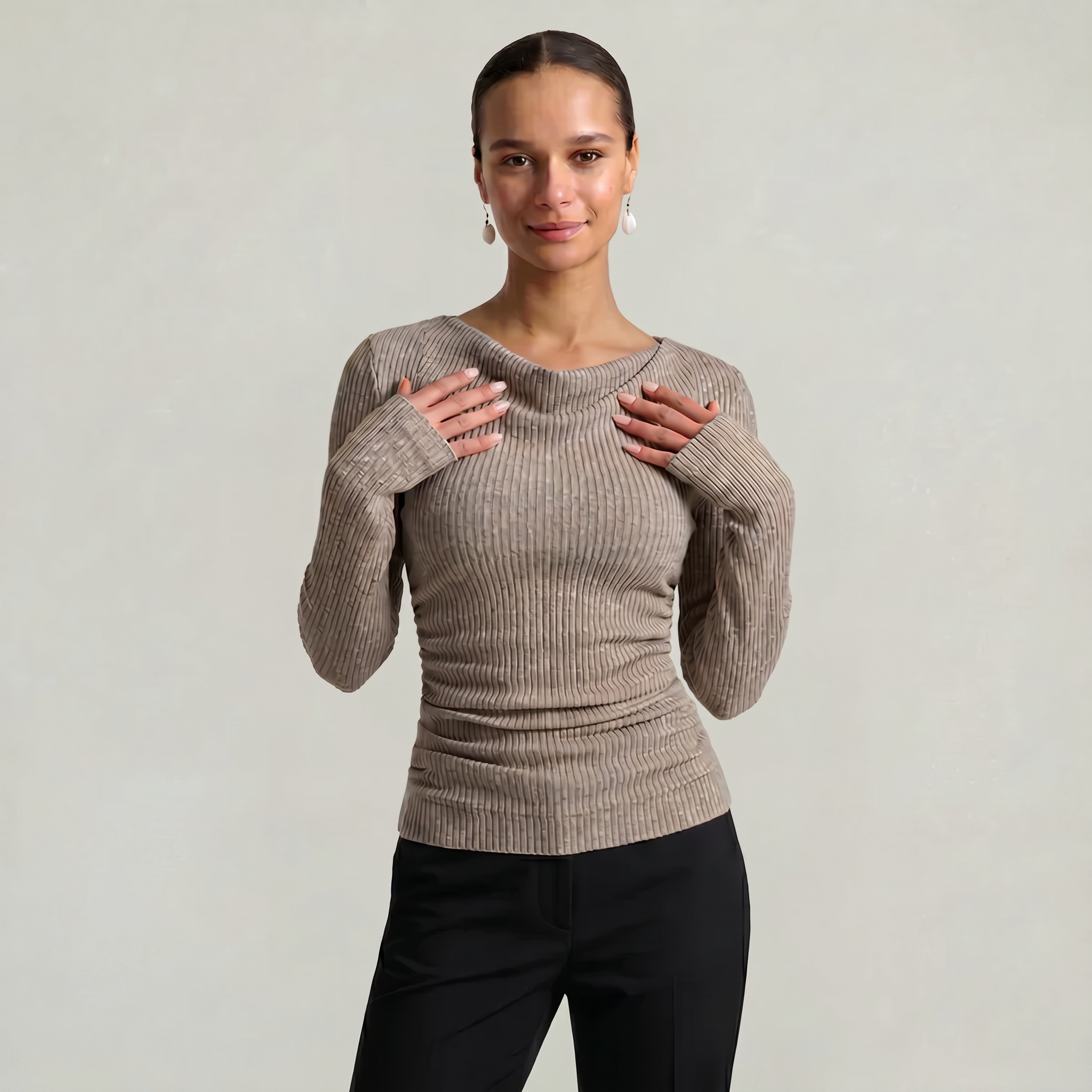 Women’s Slim Fit Long Sleeve Sweater