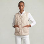 Women’s Quilted Vest - Sleeveless Button Waistcoat Loose Fit
