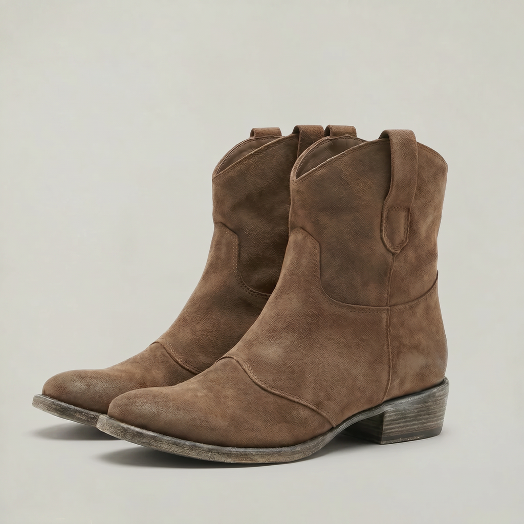 Women’s Suede Pull-On Ankle Boots