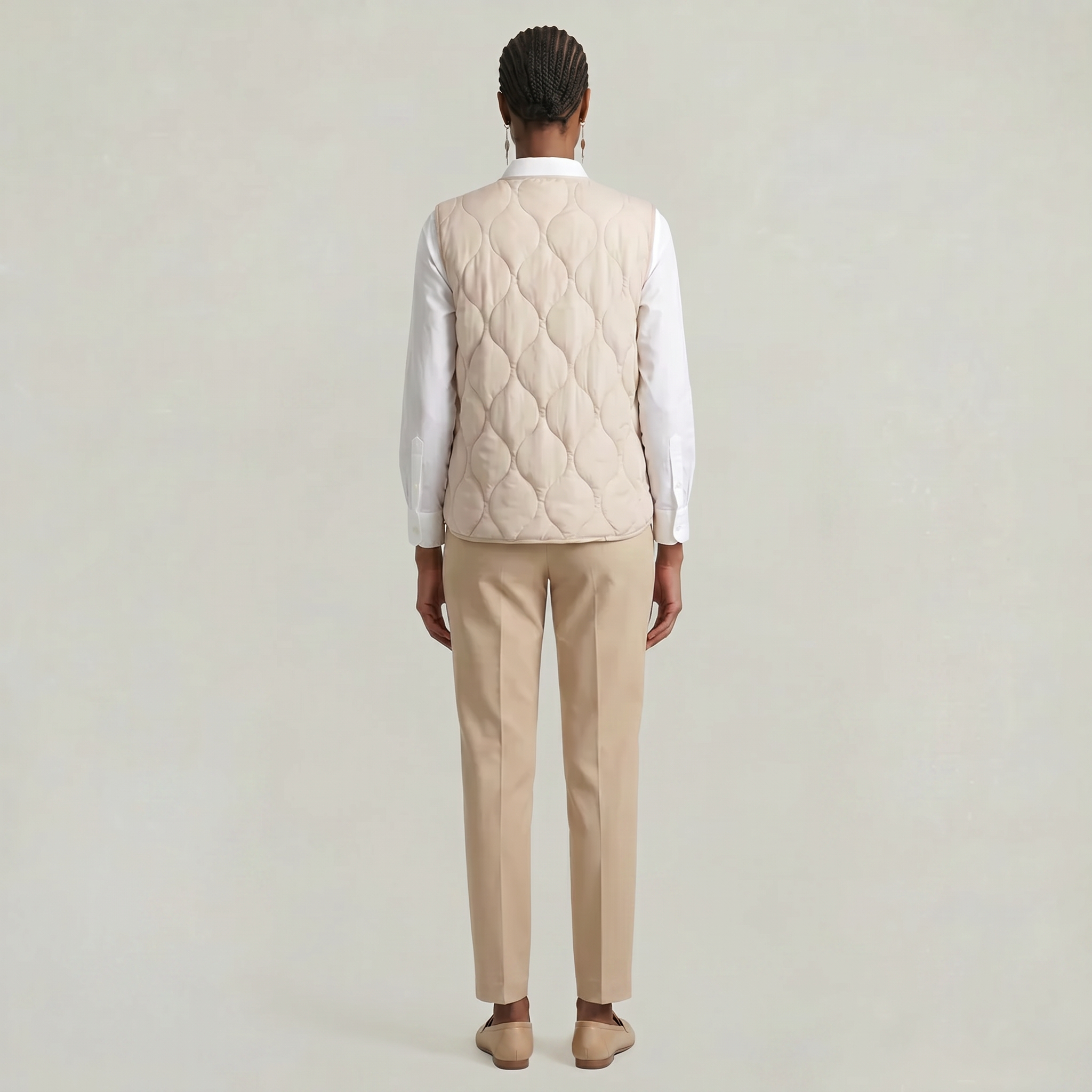Women’s Quilted Vest - Sleeveless Button Waistcoat Loose Fit