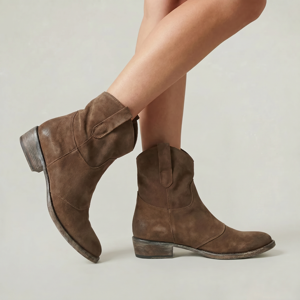 Women’s Suede Pull-On Ankle Boots