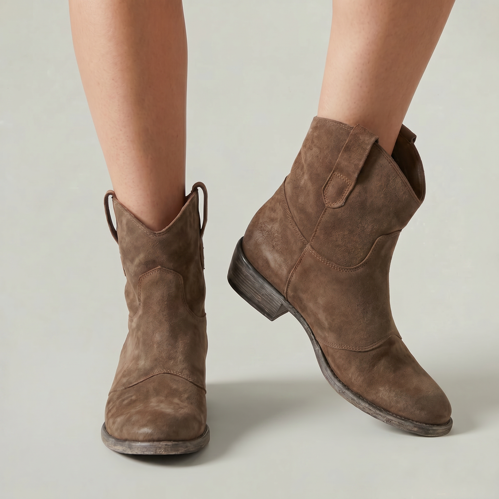 Women’s Suede Pull-On Ankle Boots