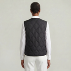 Women’s Quilted Vest - Sleeveless Button Waistcoat Loose Fit