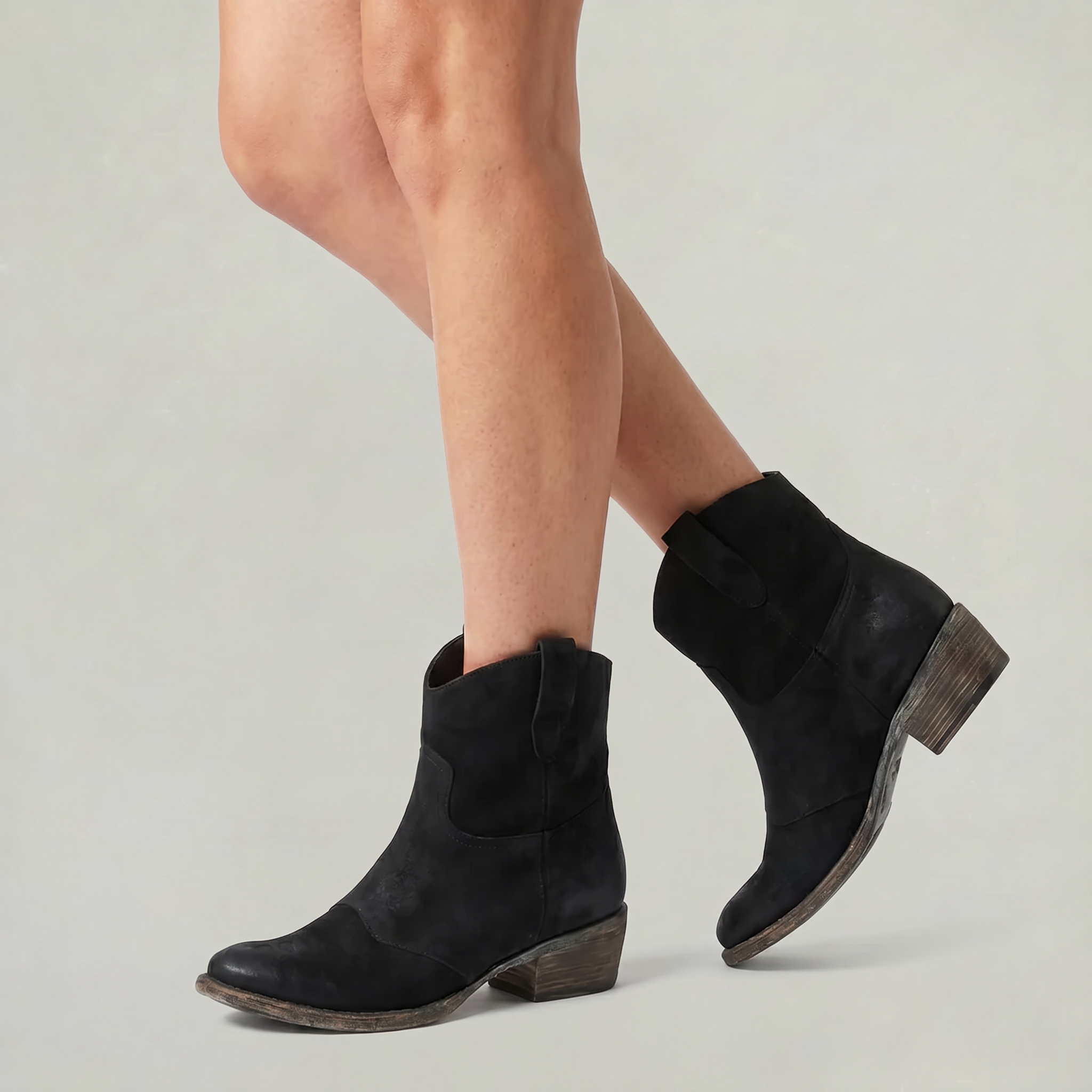 Women’s Suede Pull-On Ankle Boots