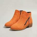 Women’s Retro Ankle Boots - Casual Zip Fashion Boots