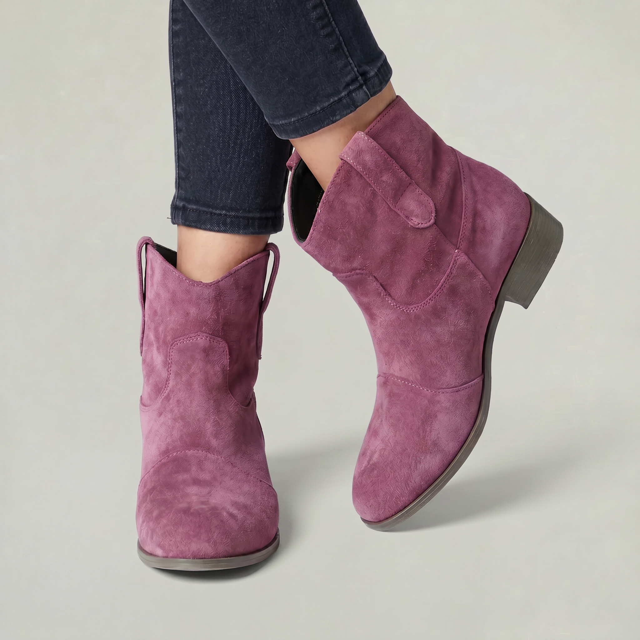 Women’s Suede Pull-On Ankle Boots