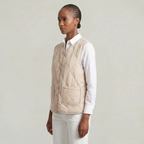 Women’s Quilted Vest - Sleeveless Button Waistcoat Loose Fit