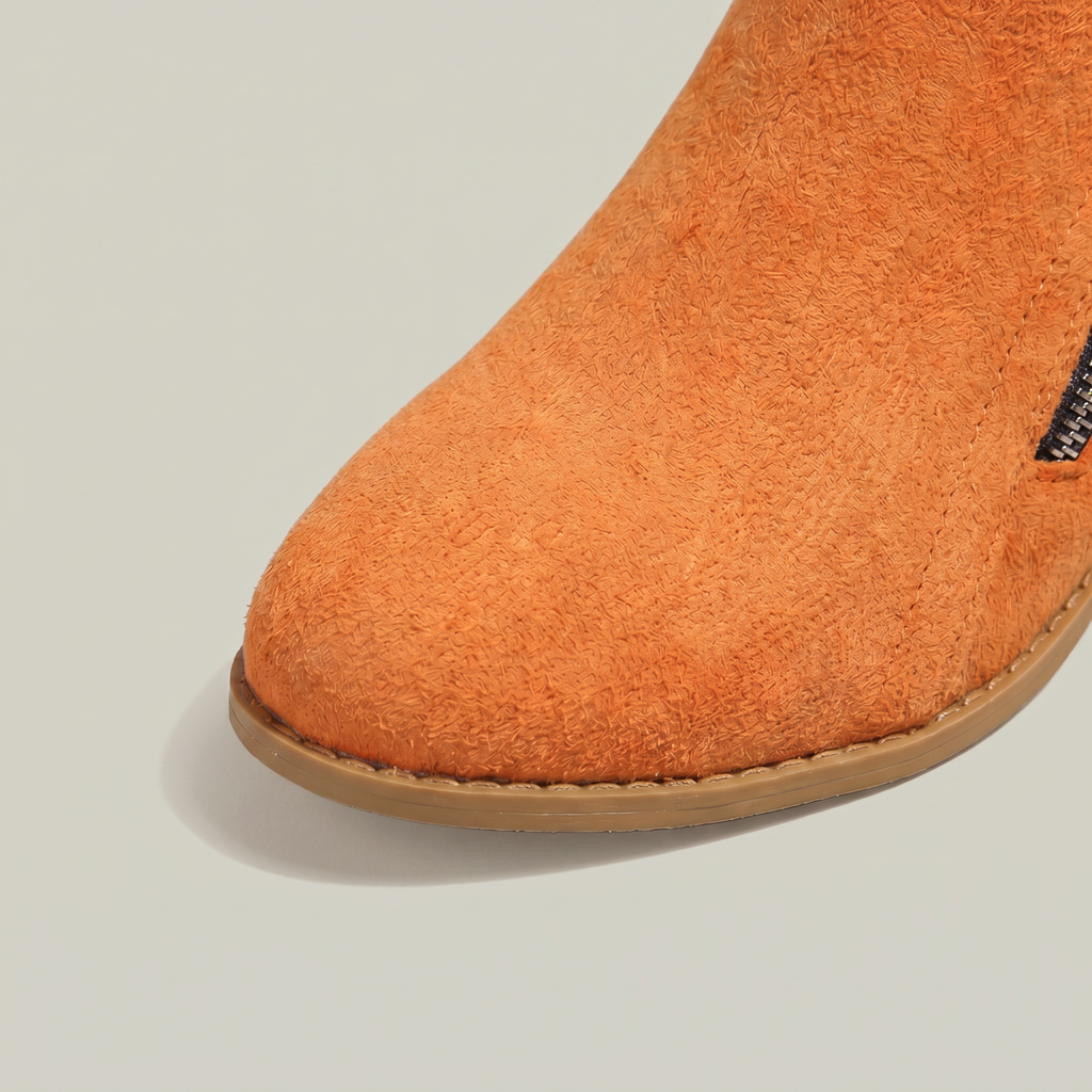 Women’s Retro Ankle Boots - Casual Zip Fashion Boots