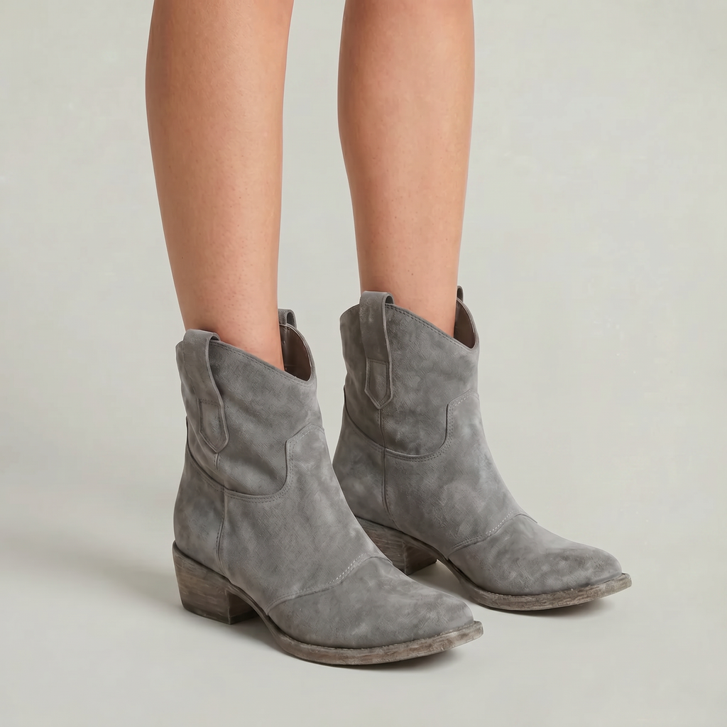 Women’s Suede Pull-On Ankle Boots