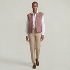 Women’s Quilted Floral Vest - Open Front Relaxed Fit