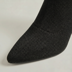 Women’s Knit Sock Tall Boots - Pointed Toe Knee High Fit